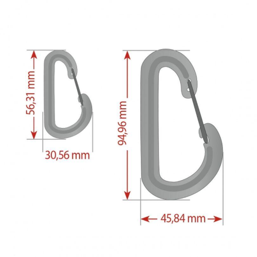 Set Di 10 Moschettoni In Acciaio Inox 304 LISOPO - Robusti, Resistenti, Per Escursionismo, Arrampicata, Campeggio
