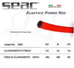 ELASTICI SEAC SUB POWER RED 17,5 MM IMBOCCOLATI